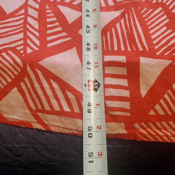 Eloquii Plus Size 24 Red & Pink Geo Print Flutter Sleeve Maxi Dress NO BELT - Picture 11 of 11